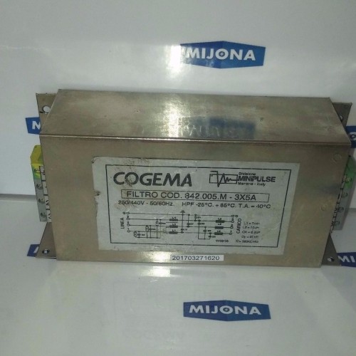 COGEMA FILTRO COD. 842.005.M - 3X5A COGEMA FILTRO COD. 842.005.M - 3X5A