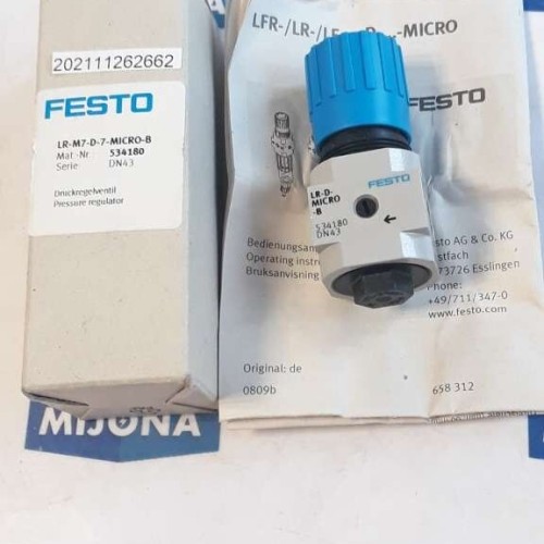 Festo LR M7 D 7 MICRO B PRESSURE Regulator 534180 LR-M7-D-7-MICRO NEW OLD STOCK Festo LR M7 D 7 MICRO B PRESSURE Regulator 534180 LR-M7-D-7-MICRO NEW OLD STOCK