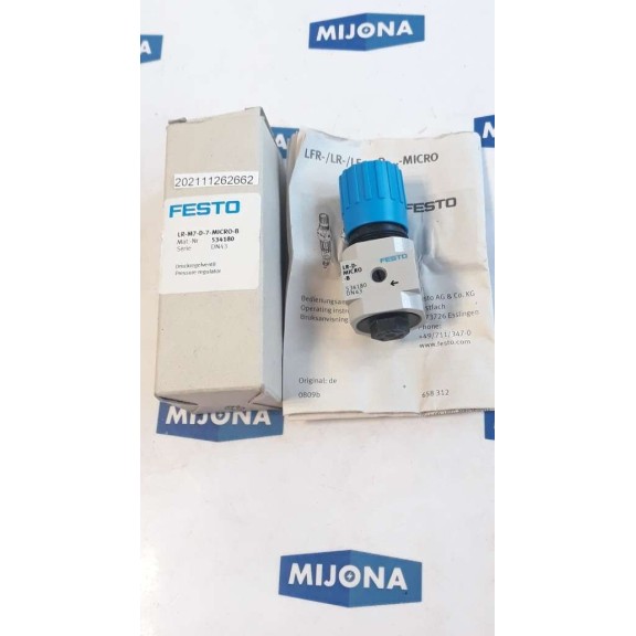 Festo LR M7 D 7 MICRO B PRESSURE Regulator 534180  LR-M7-D-7-MICRO NEW OLD STOCK