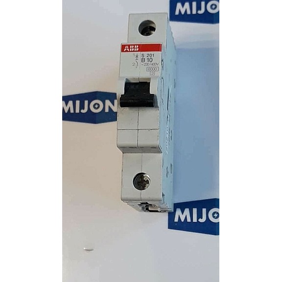 ABB S 201 B 10 Miniature circuit breaker 1POL 230 400V 253 440VAC