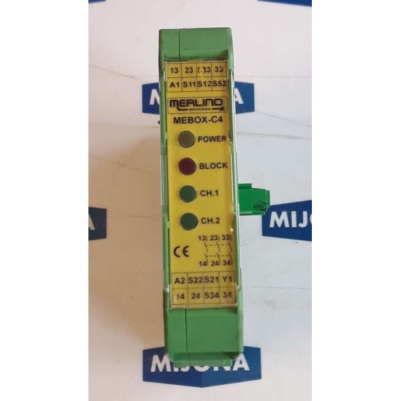 MERLINO MEBOX C4 IN: 24VDC 200MA OUT: 3n/o 240Vac 6A