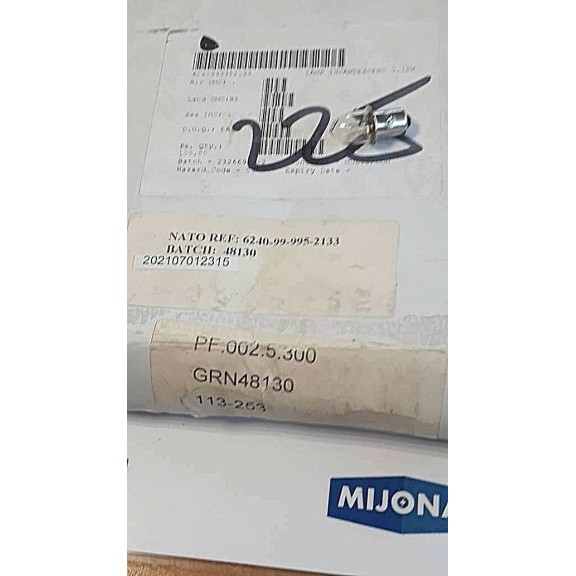LAMP 113 253 2,5V0 3A PRICE FOR 22PSC (NEW OLD STOCK)