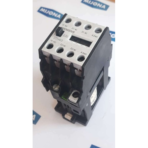 SIEMENS 3TH4022-0B 2S+2P 2NO 2NC CONTACTOR 3TH4022 0B COIL 24V 0,8-1,2 DC
