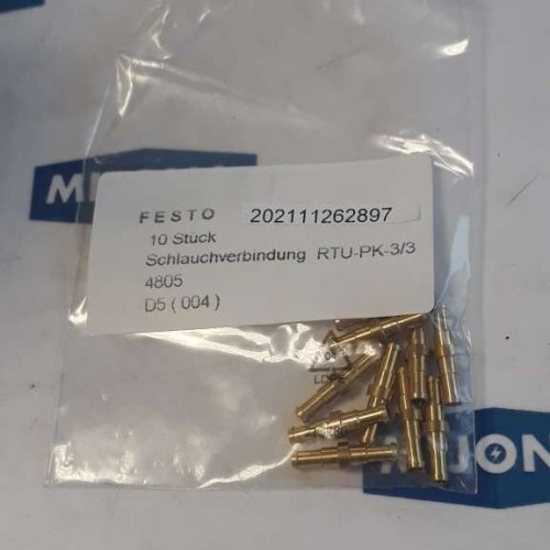 FESTO RTU PK 3 3 hose connection Schlauchverbindung 4805 D5 004 Price for 10 psc