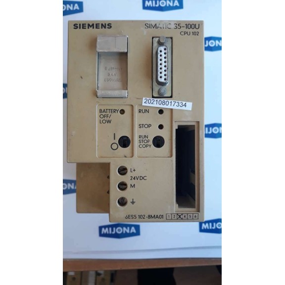 Siemens Simatic S5 100U CPU 102 MODULE 6ES5 102 8MA01 850mAh 6ES5102-8MA01