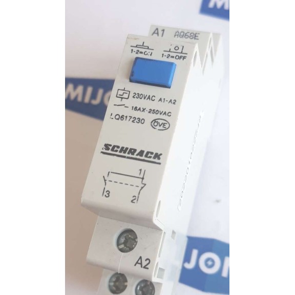 SCHRACK LQ617230 230VAC A1 A2 16AX 250VAC Miniature Circuit Breaker SCHRACK LQ617230 230VAC A1 A2 16AX 250VAC Miniature Circuit Breaker
