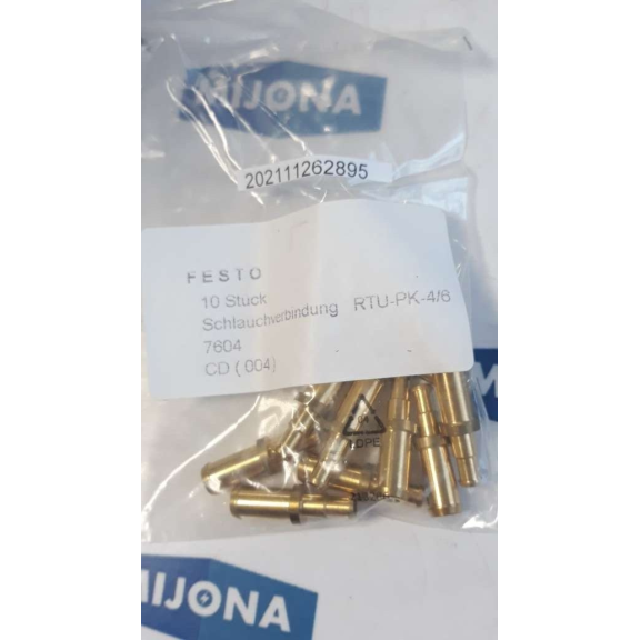 FESTO RTU PK 4 6 hose connection Schlauchverbindung 7604 CD 004 Price for 10 psc FESTO RTU PK 4 6 hose connection Schlauchverbindung 7604 CD 004 Price for 10 psc