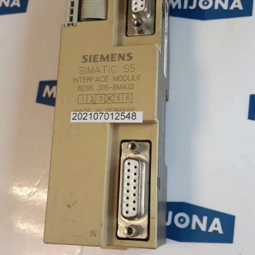Siemens SIMATIC S5 INTERFACE MODULE 6ES5316-8MA12 6ES5 316-8MA12 Siemens SIMATIC S5 INTERFACE MODULE 6ES5316-8MA12 6ES5 316-8MA12