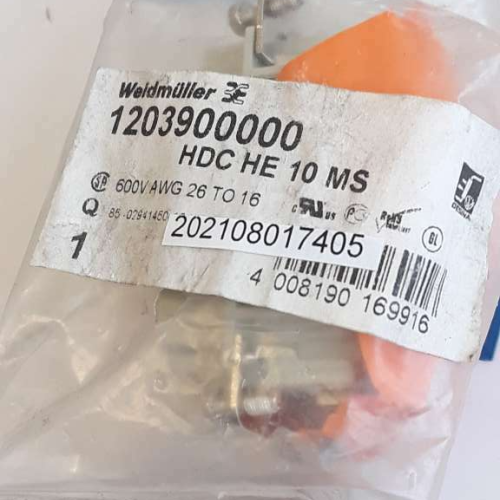 WEIDMULLER 1203900000 HDC HE 10 MS 600V AWG 26 TO 16