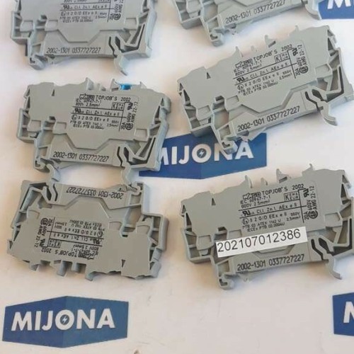 WAGO TOPJOB S 2002 IEC 60947-7-1 800V 2,5mm² 2002-1301 0337727227 price for 6psc