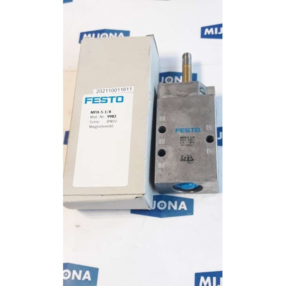 Festo MFH 5 1 8 SOLENOID VALVE MAGNEVENTIL 9982 24-120psi 1,8-8bar new old stock