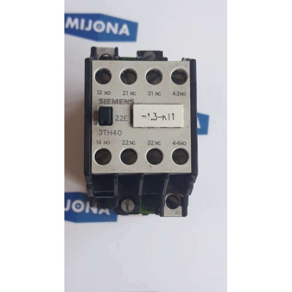 SIEMENS 3TH4022 0B 2S+2O 2NO+2NC CONTACTOR 3TH4022-0B COIL 24V 0.8-1.2 DC
