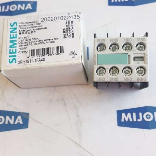 SIEMENS 3RH1911 1FA40 4S 4NO AUXILIARY SWITCH BLOCK NEW OLD STOCK