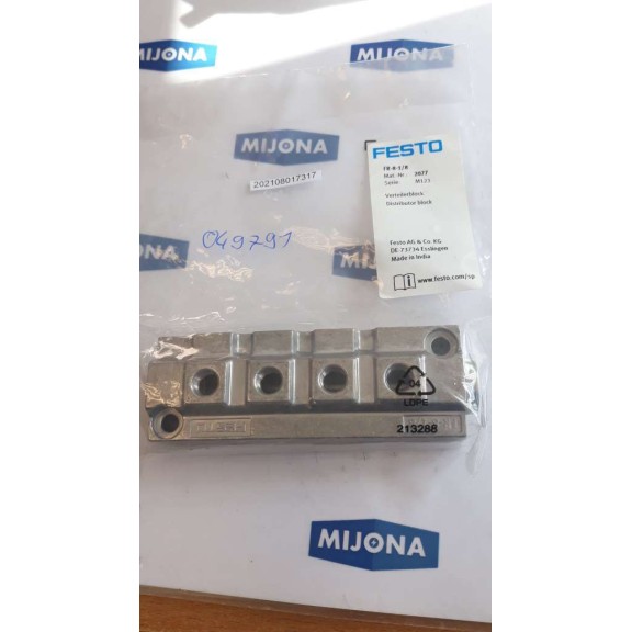 FESTO FR 8 1/8 2077 VERTEILERBLOCK DISTRIBUTOR BLOCK