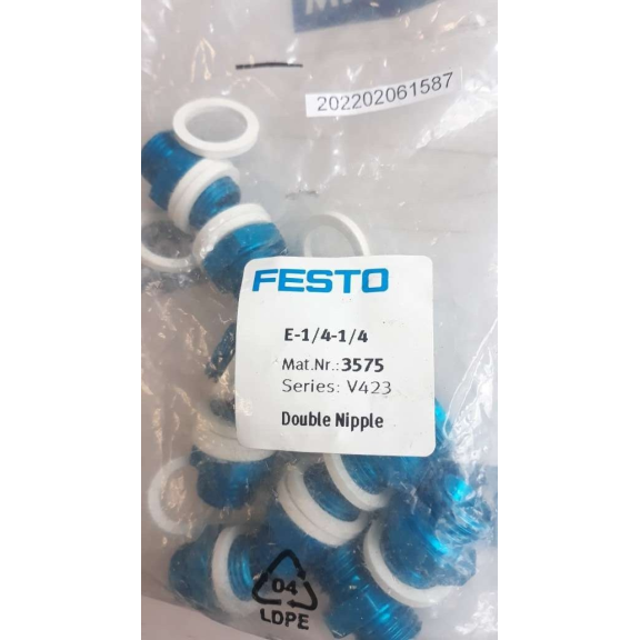 FESTO E-1/4-1/4 3575 DOUBLE NIPPLE E 1 4 1 4 price for 10 psc FESTO E-1/4-1/4 3575 DOUBLE NIPPLE E 1 4 1 4 price for 10 psc