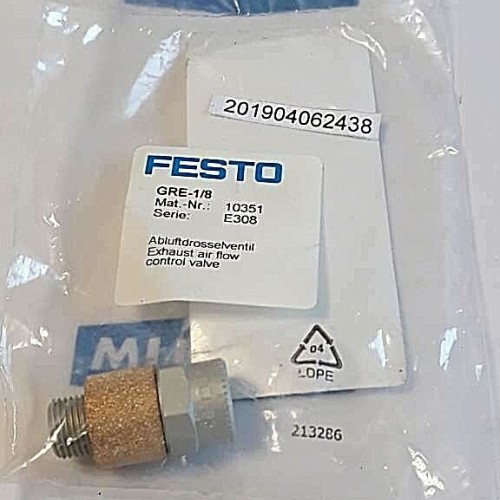 Festo GRE 1 8 10351 E308 Abluftdrosselventil exhaust air flow control valve