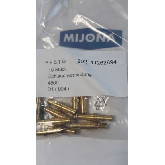 FESTO hose connection Schlauchverbindung 4806 D1 004 Price for 10 psc FESTO hose connection Schlauchverbindung 4806 D1 004 Price for 10 psc