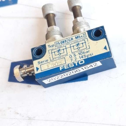 Festo 25089 GR M5X2 0,5-10BAR 7,2-145psi Flow control valve