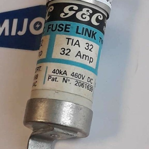 GEC HRC FUSE LINK TYP gG TIA 32 32 AMP 80kA 660VAC BS88 2 40kA 460V DC NEW OLD S