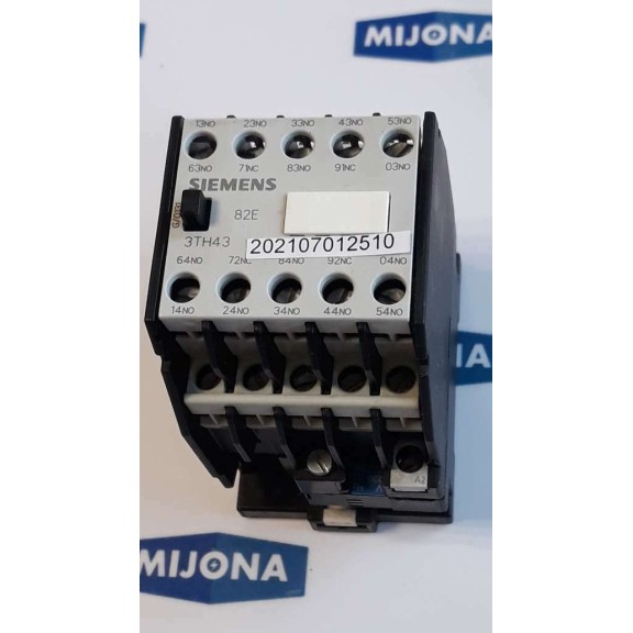 SIEMENS 3TH4382 0A 8S 2O 8NO 2NC CONTACTOR COIL 230V 50HZ 277V 60HZ