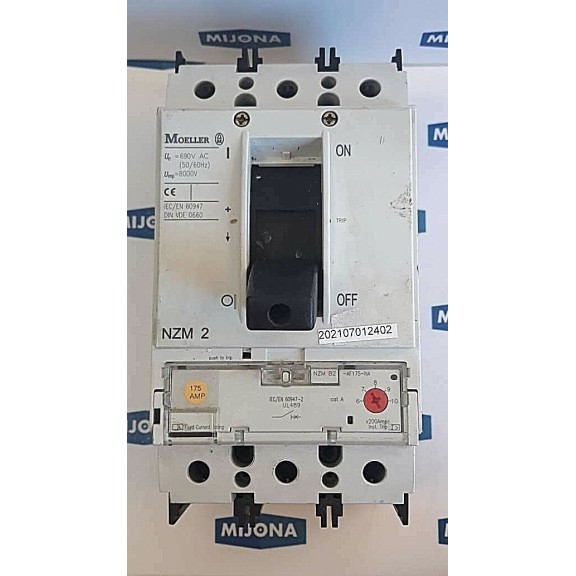 Klöckner Moeller NZM 2 CIRCUIT BREAKER 690V AC 50-60HZ 8000V 3POL Klöckner Moeller NZM 2 CIRCUIT BREAKER 690V AC 50-60HZ 8000V 3POL