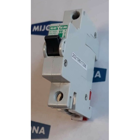GEYER EC 106 B 230 400V B6 Circuit Breaker 1Pole GEYER EC 106 B 230 400V B6 Circuit Breaker 1Pole