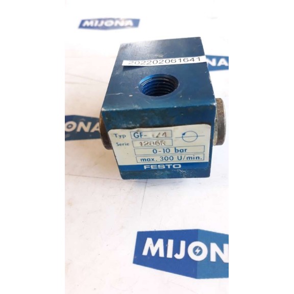 Festo GF 1 4 1286R 0-10BAR 300U/MIN GF-1/4 Flow control valve