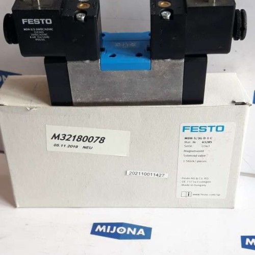 Festo MDH 5 3G D 1 C 43285  SOLENOID VALVE MAGNEVENTIL NEW OLD STOCK