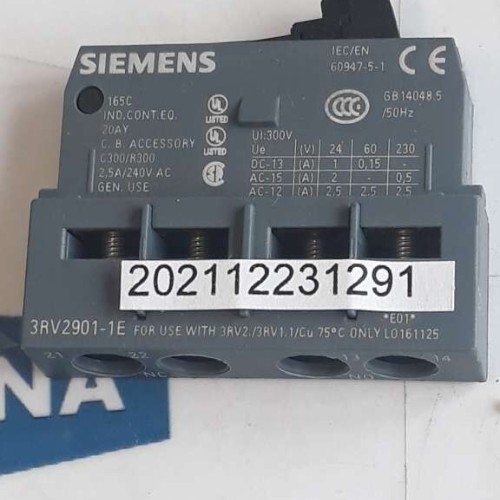 SIEMENS 3RV2901 1E 2,5A 240VAC 3RV2901-1E SIEMENS 3RV2901 1E 2,5A 240VAC 3RV2901-1E