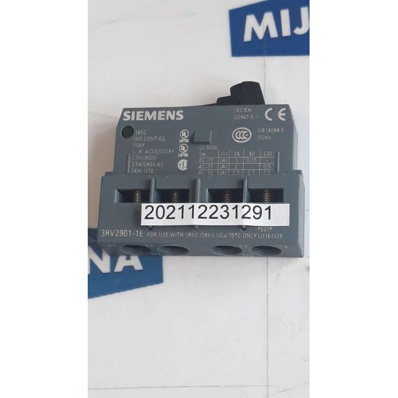 SIEMENS 3RV2901 1E 2,5A 240VAC  3RV2901-1E