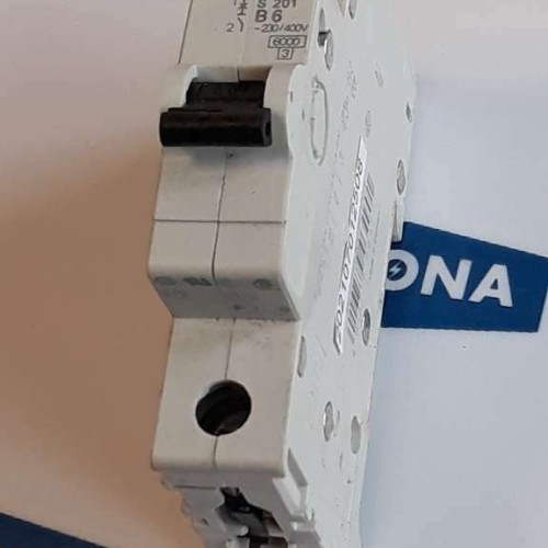 ABB S 201 B 6 Miniature circuit breaker 1POL 230 400V 253 440VAC ABB S 201 B 6 Miniature circuit breaker 1POL 230 400V 253 440VAC