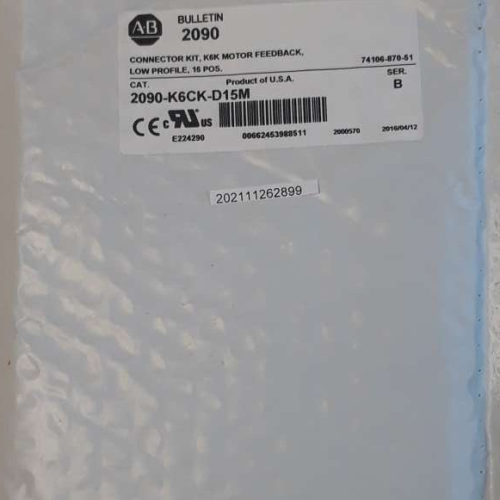 ALLEN BRADLEY 2090 K6CK D15M CONNECTOR KIT K6K MOTOR FEEDBACK LOW PROFILE 15 POS