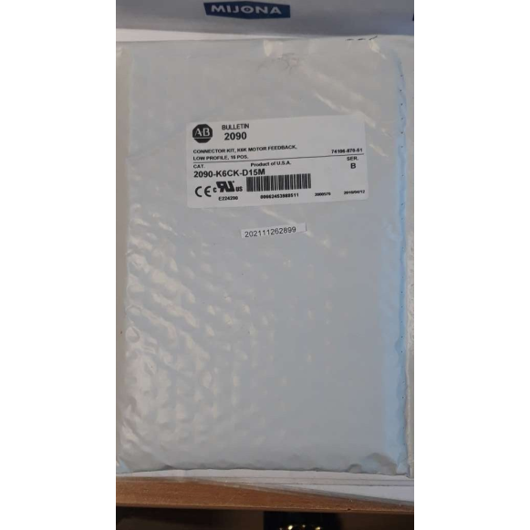 ALLEN BRADLEY 2090 K6CK D15M CONNECTOR KIT K6K MOTOR FEEDBACK LOW PROFILE 15 POS