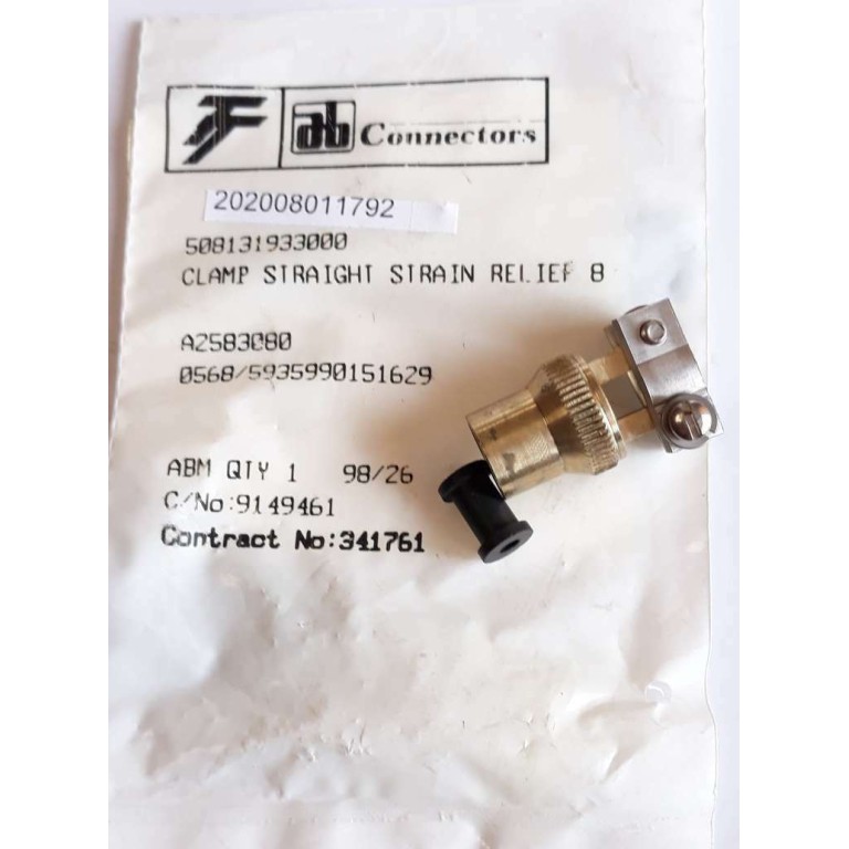 AB connectors CLAMP STRAIGHT STRAIN RELIEF ABM9826 A2583080 0568 5935990151629 AB connectors CLAMP STRAIGHT STRAIN RELIEF ABM9826 A2583080 0568 5935990151629