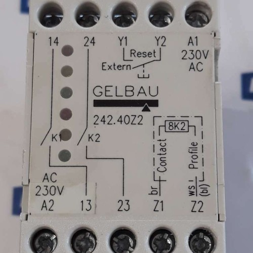 GELBAU 242 40 Z2 REF: 3002 4240Z2 Ser no: 02 24240Z2x-A 0015 230V ACsafety relay