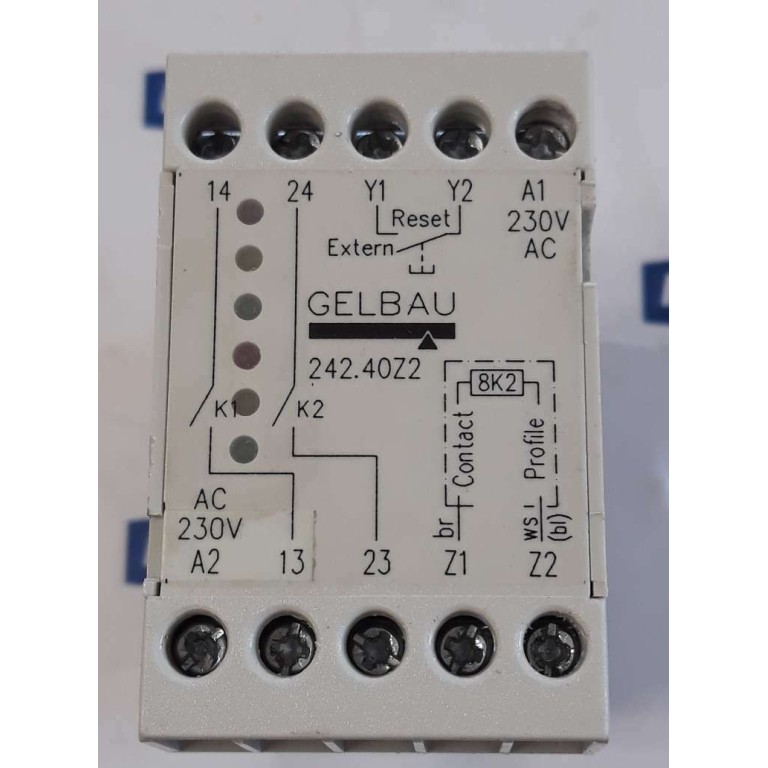 GELBAU 242 40 Z2 REF: 3002 4240Z2 Ser no: 02 24240Z2x-A 0015 230V ACsafety relay