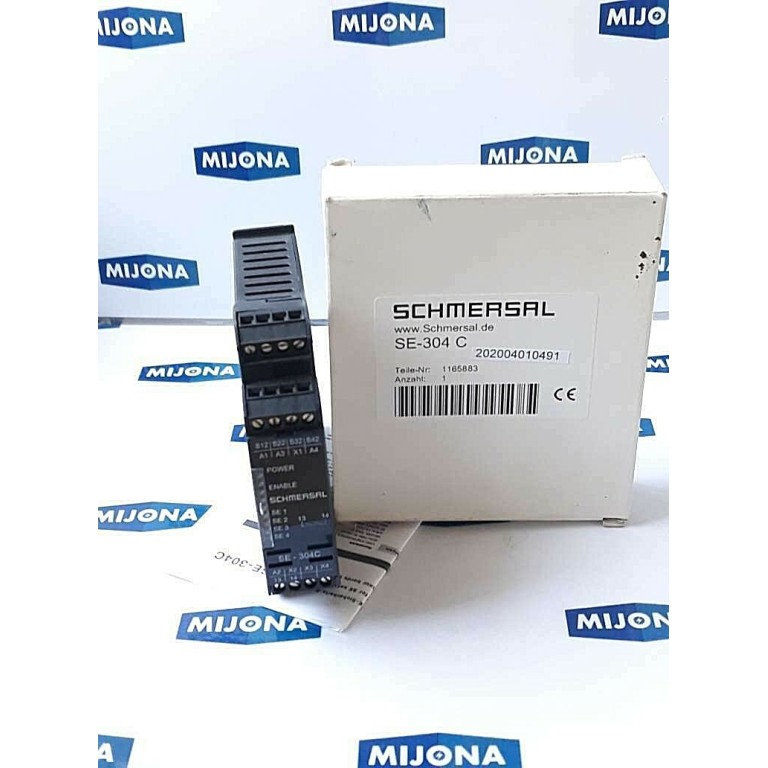 Schmersal SE 304 C Ue 24VAC/DC 4W Safety relay AC15 230V 3A DC13 24V 4A