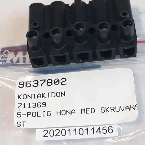 HEDSON TECHNOGIES 711369 CONNECTOR 5POL FEMALE WITH SCREW CONNECTION new old sto