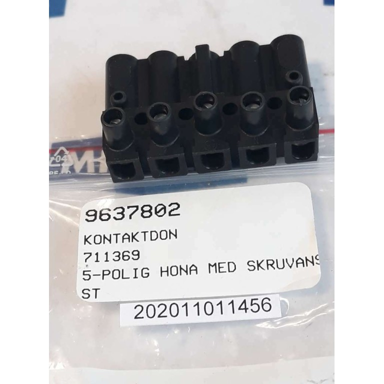 HEDSON TECHNOGIES 711369 CONNECTOR 5POL FEMALE WITH SCREW CONNECTION new old sto