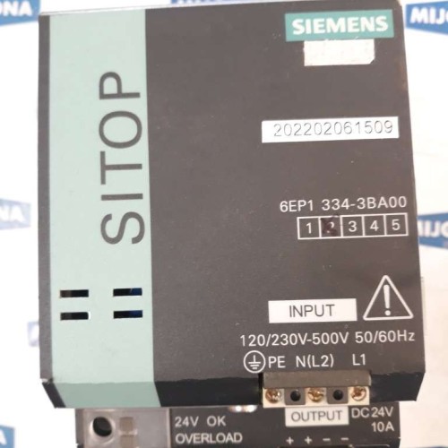 SIEMENS SITOP MODULAR 10A 1/2ph 6EP1334-3BA00 6EP1334 3BA00 POWER SUPPLY SIEMENS SITOP MODULAR 10A 1/2ph 6EP1334-3BA00 6EP1334 3BA00 POWER SUPPLY