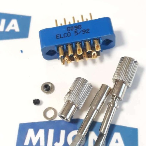 EM LTD MRE/A 14P CONNECTOR PLUG ELCO 8098 5/92 (New old stock)