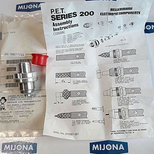 DEUTSCH 552221 09A 122 221 LA PTFE 09A PET SERIES 200 (NEW OLD STOCK) DEUTSCH 552221 09A 122 221 LA PTFE 09A PET SERIES 200 (NEW OLD STOCK)