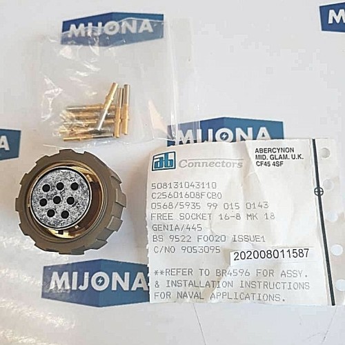 AB connectors ABM9539 0150143 SOCKET 16-8 MK 18 (new old stock)
