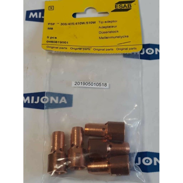 Esab TPSF 305 405 410W 510W M8 0460819001 ADAPTER 5PSC Esab TPSF 305 405 410W 510W M8 0460819001 ADAPTER 5PSC