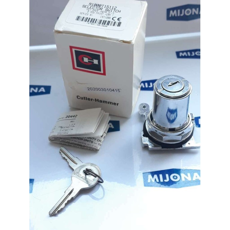 Cutler hammer C971208 9100T15112 SELECTOR SWITCH KEY 2POS SERIES B