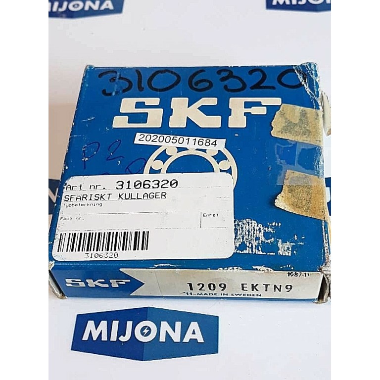 SKF 1209 EKTN9 Self-Aligning Ball Bearing Double Row
