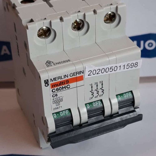 Merlin Gerin Multi 9 C60HC C6 415V CIRCUIT BREAKER (NEW OLD STOCK)