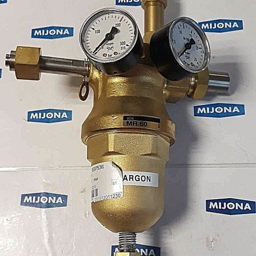 AGA MR 60 203007337 pressure reducer with 2 pressure gauges 40BAR NEW OLD STOCK
