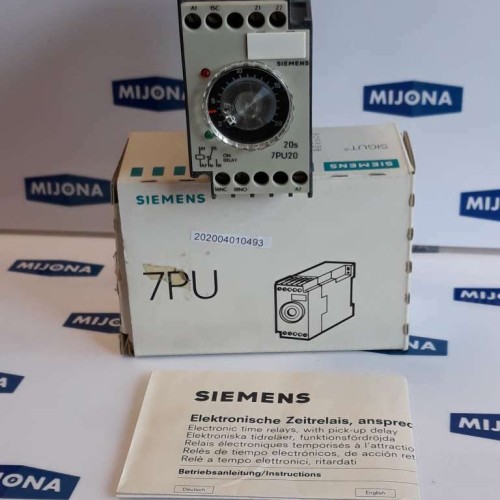 Siemens 7PU2040 7AB33 Timing relay UC 24V 50/60HZ AC11 3A 220V DC11NEW OLD STOCK
