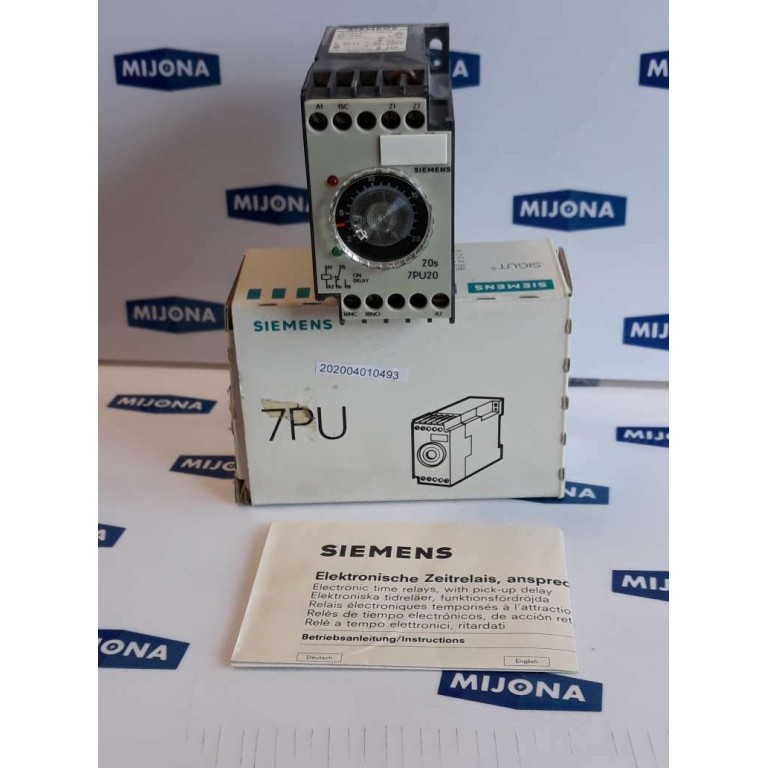 Siemens 7PU2040 7AB33 Timing relay UC 24V 50/60HZ AC11 3A 220V DC11NEW OLD STOCK